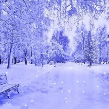 Схема вышивки «зимний парк»