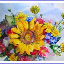 Схема вышивки «Подсолнухи»