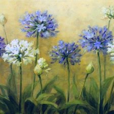 Схема вышивки «голубые цветы»