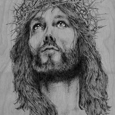 Схема вышивки «Исус»