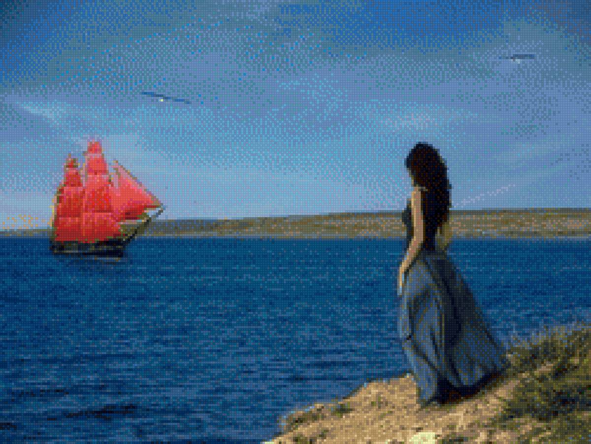 алые паруса - любовь, девушка, море - предпросмотр