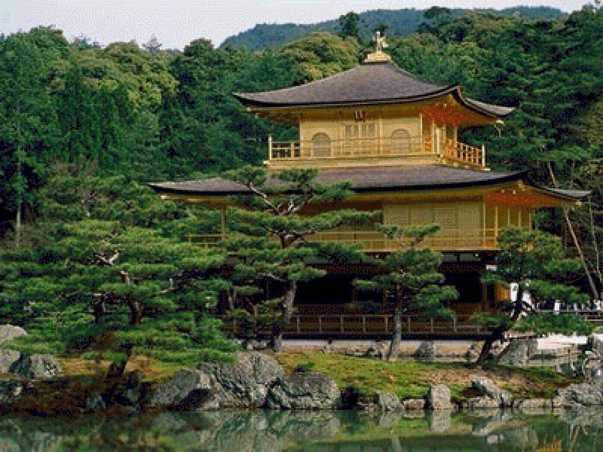 Японский замок - пейзаж - предпросмотр