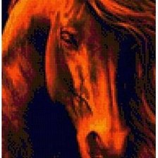 Схема вышивки «триптих конь  13»