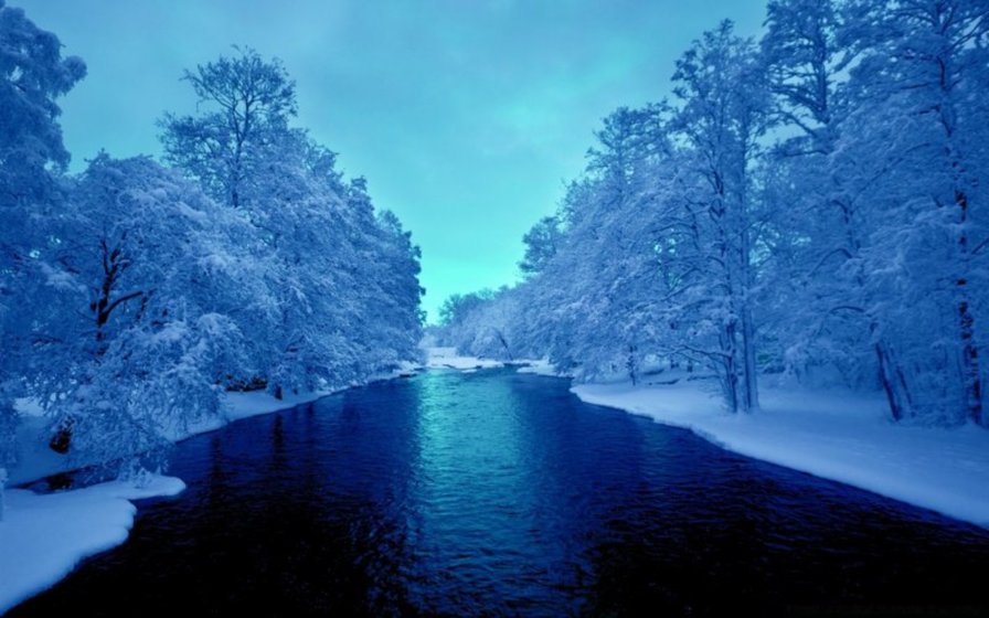 зимняя сказка - река, зима, природа - оригинал