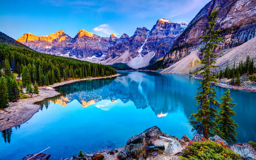 у горного озера - горы, озеро, природа - оригинал