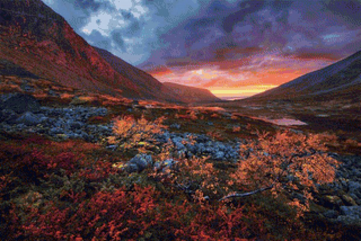 Кольские красоты - природа, пейзаж, закат, север, вечер, горы - предпросмотр