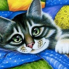 Схема вышивки «котенок»