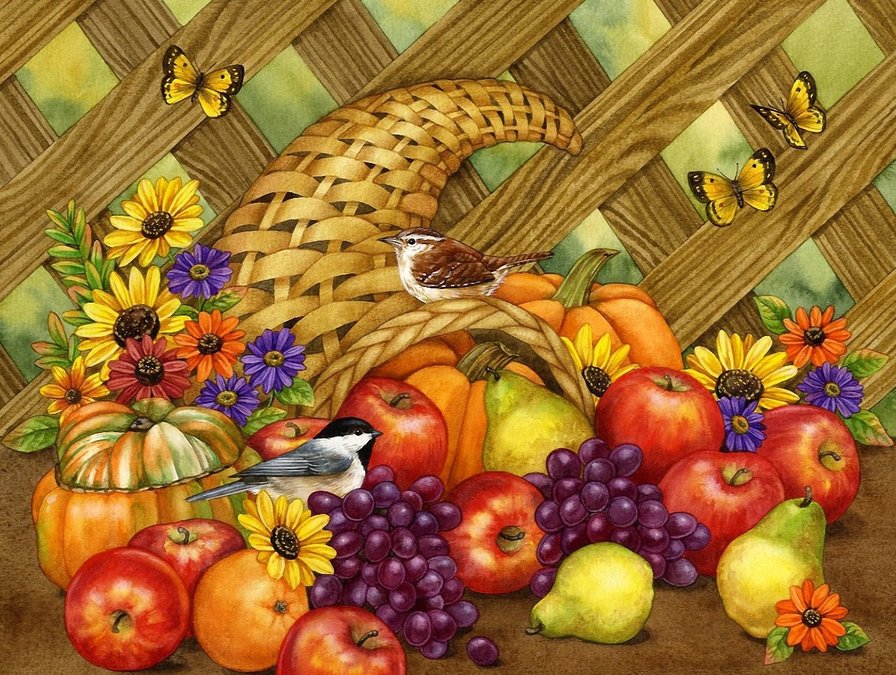 Урожай - натюрморт, фрукты - оригинал