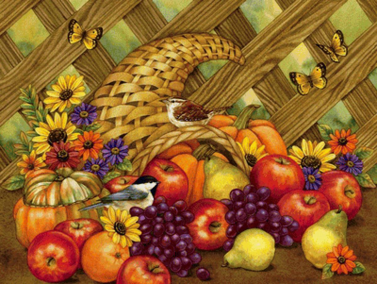 Урожай - фрукты, натюрморт - предпросмотр