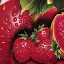 Схема вышивки «клубника»