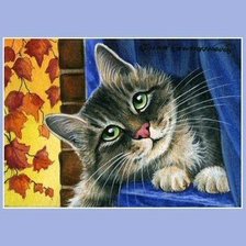 Схема вышивки «котенок»