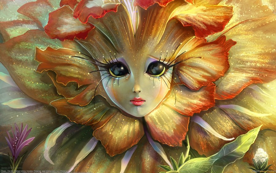 Фентези - цветок, маска, фентези - оригинал