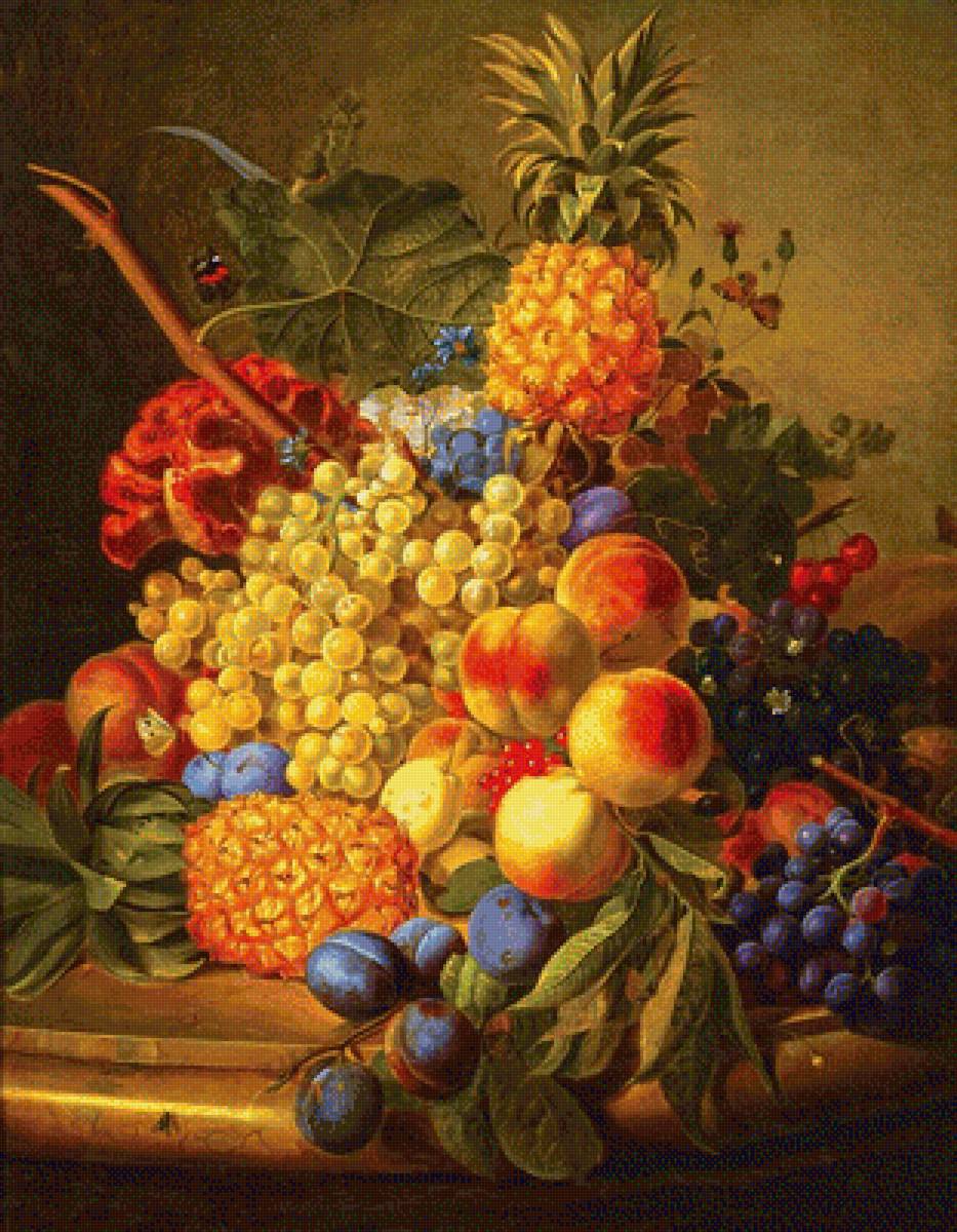 Фрукты - картина, виноград, фрукты - предпросмотр