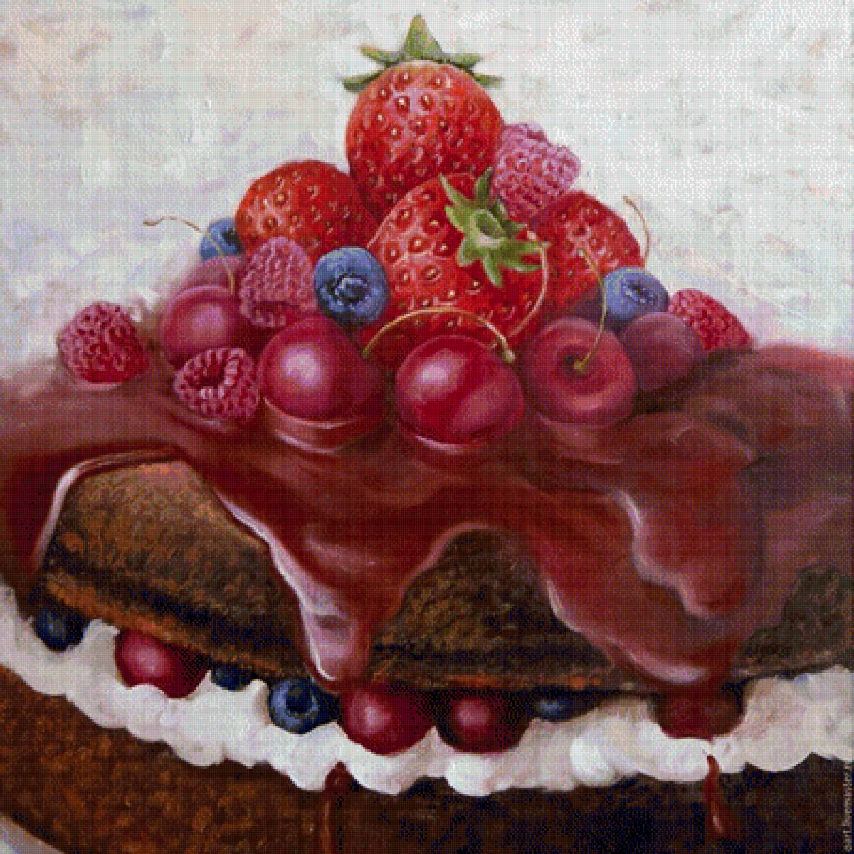 Для кухни - вишенька, для кухни, сладости, тортик, день рождения - предпросмотр