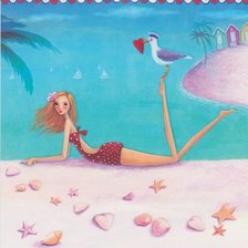 Схема вышивки «лежу на пляжу»