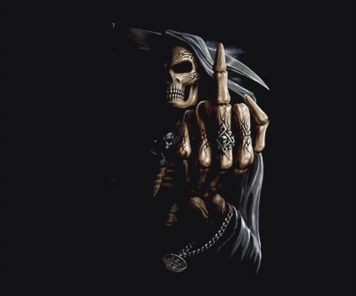 Скелет пожелание - готика - предпросмотр