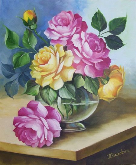 guľatá váza,kvety - оригинал