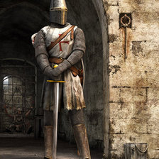 Оригинал схемы вышивки «рыцарь-крестоносец» (№1318757)