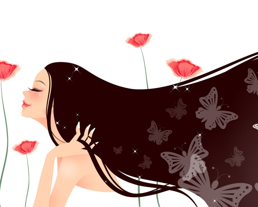 Девушка и маки - оригинал