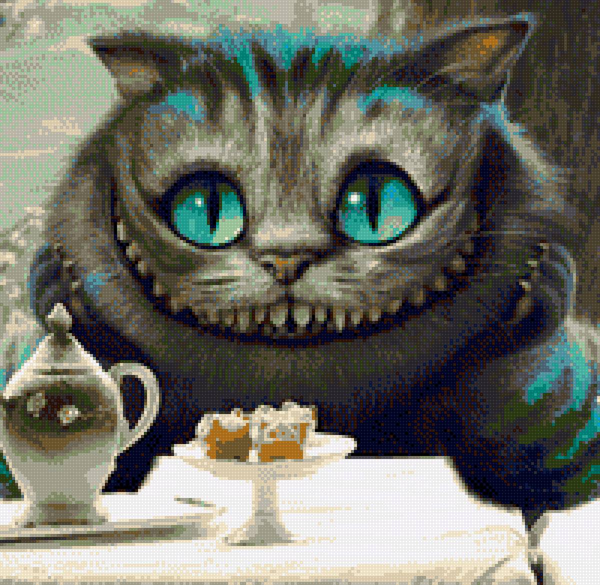 Чешир - чеширский кот, алиса в стране чудес - предпросмотр