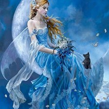 Схема вышивки «дева и луна»