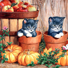 Схема вышивки «котятки»