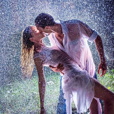 Схема вышивки «целушки под дождем»