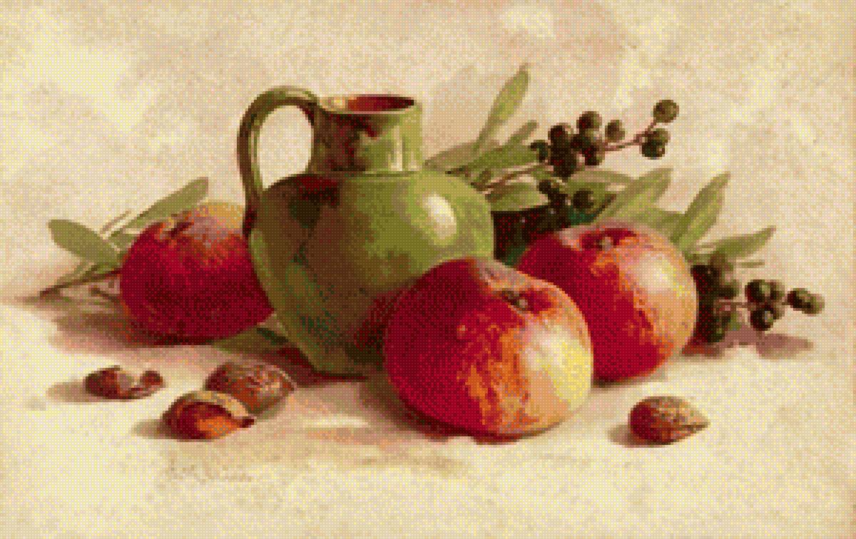 Натюрморт  с яблоками - предпросмотр