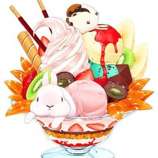 Схема вышивки «Rabbit in the cup 2»