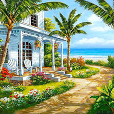 Схема вышивки «пейзаж»