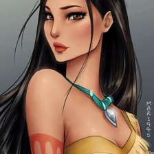 Схема вышивки «Покахонтас»