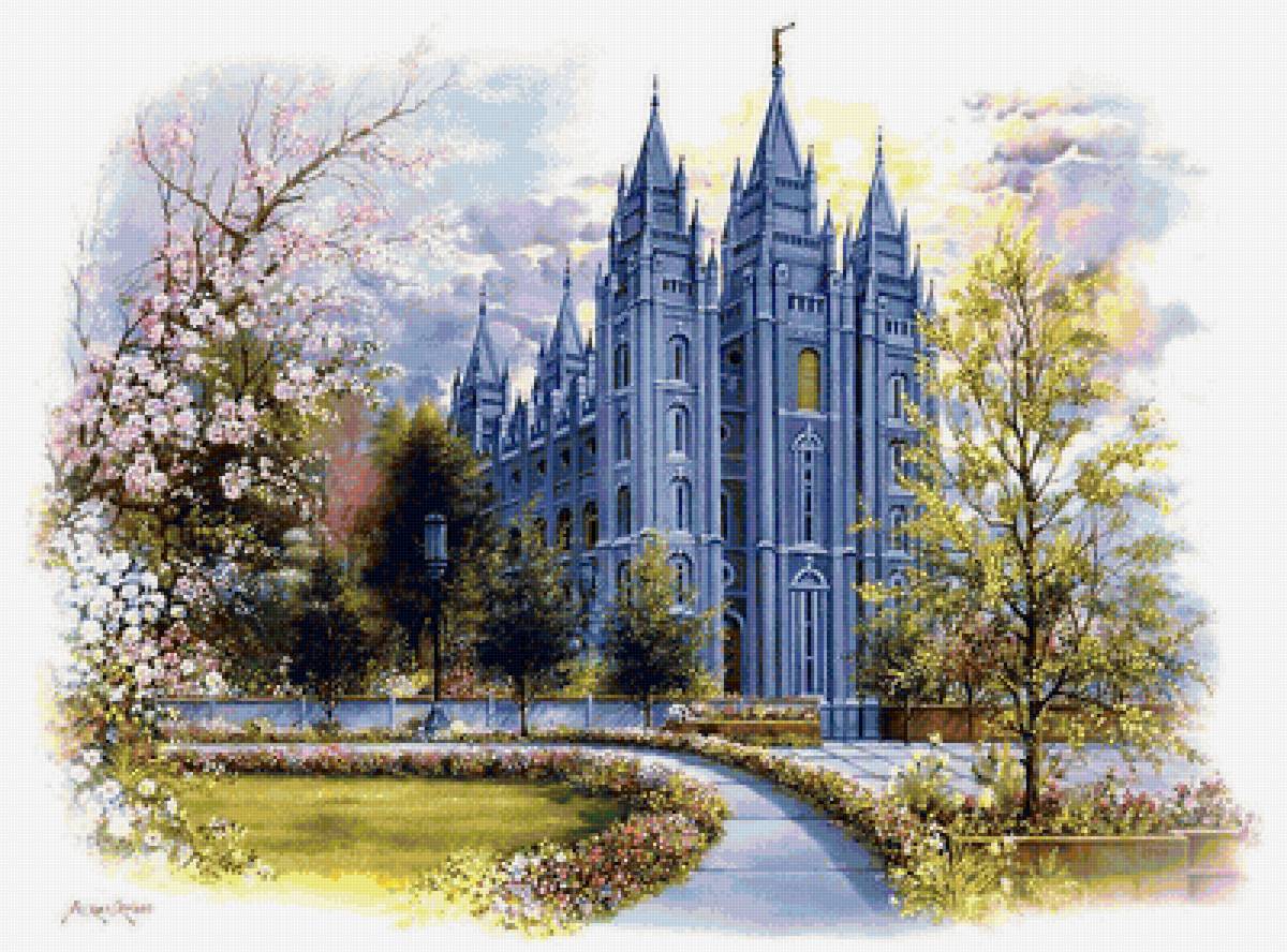 Художник Андрес Орпинас - пейзаж, город - предпросмотр