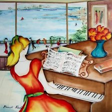 Схема вышивки «музыка»