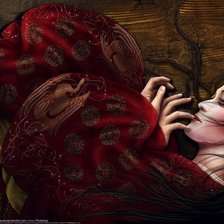 Схема вышивки «девушка»