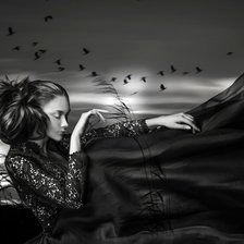 Схема вышивки «девушка»