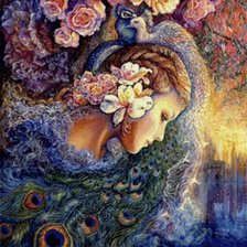 Схема вышивки «девушка цветок»