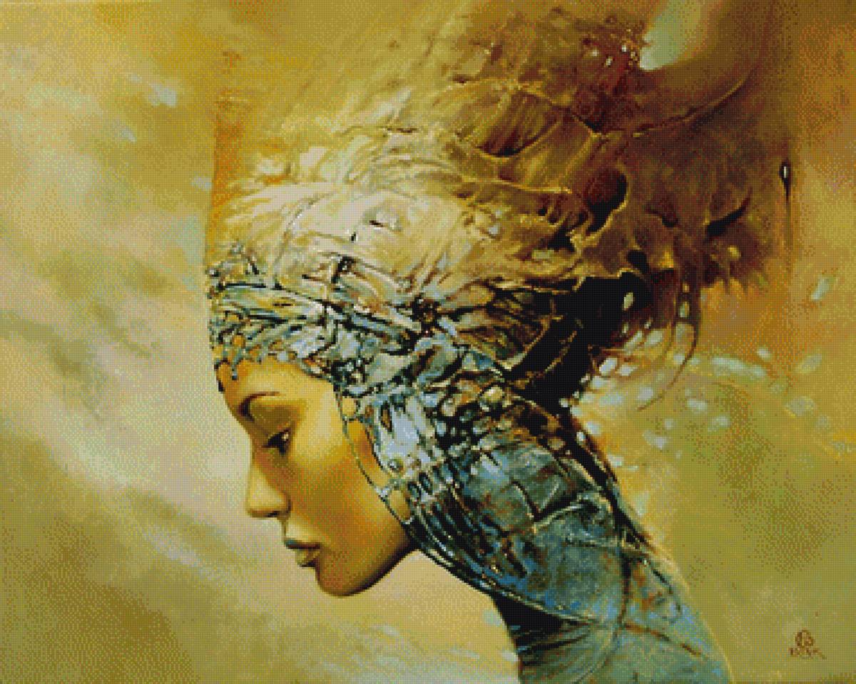 художник Karol Back - девушка - предпросмотр