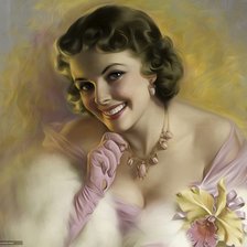 Схема вышивки «портрет.девушка»