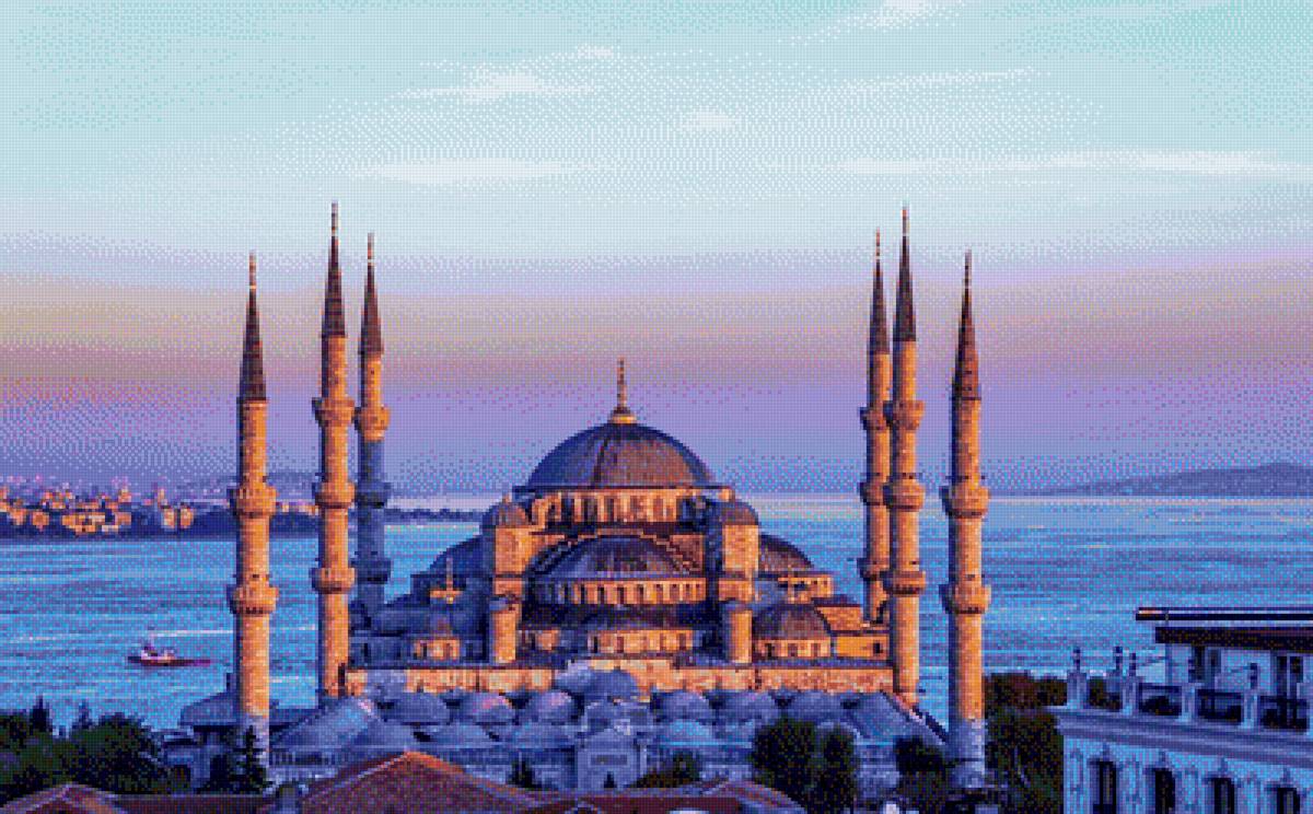 султанахмет.почти вечер (вариант 2) - турция, султанахмет, мечеть, почти вечер, стамбул - предпросмотр