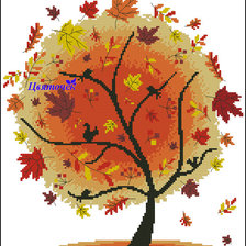 Оригинал схемы вышивки «Дерево-осень» (№1330243)