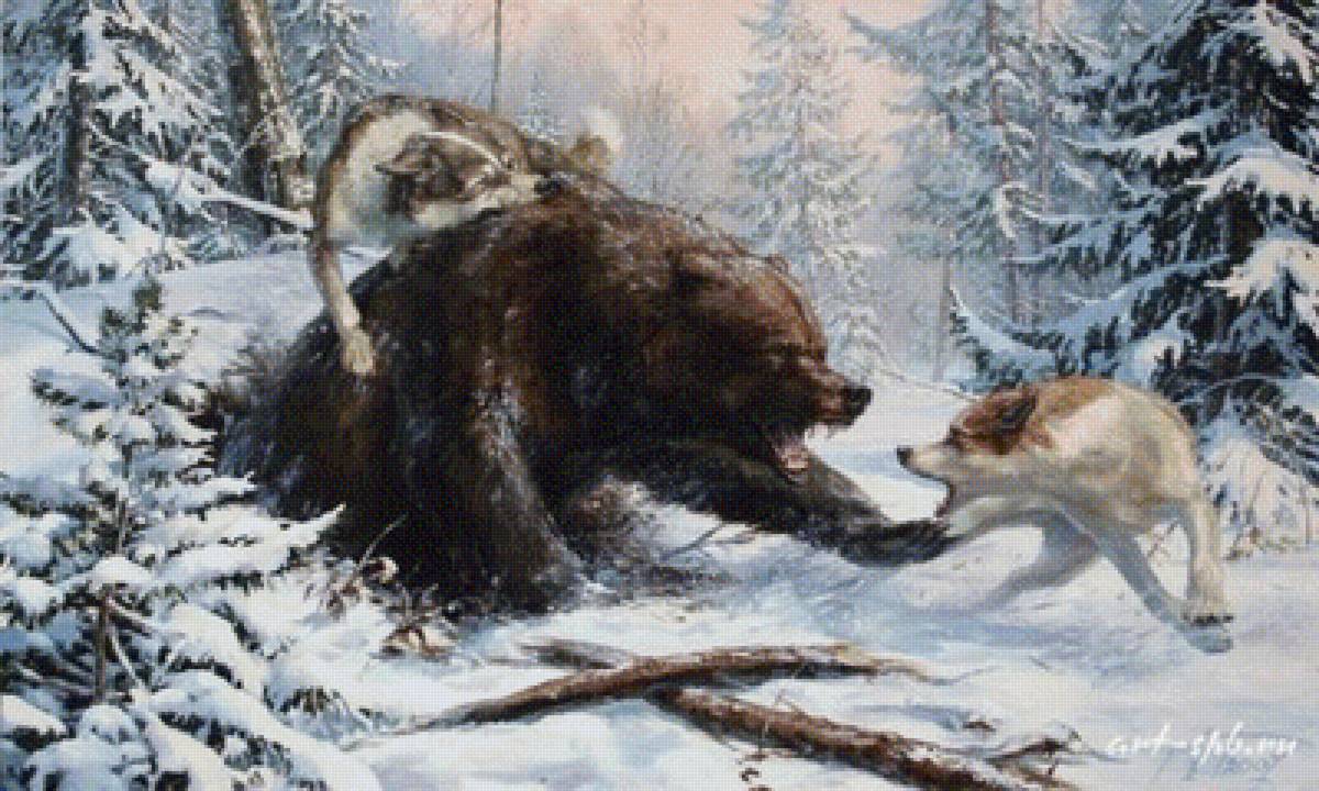 охота на медведя - дикие животные - предпросмотр