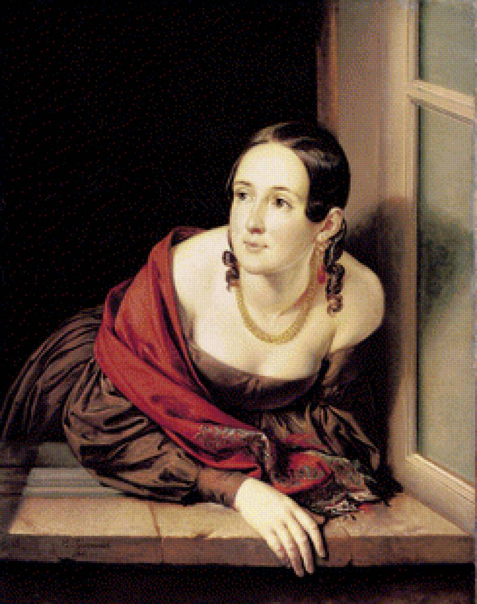 из окна - женщина - предпросмотр