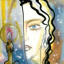 Схема вышивки «Свеча горела»