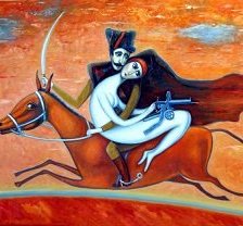 Схема вышивки «Чапаев и Анка»