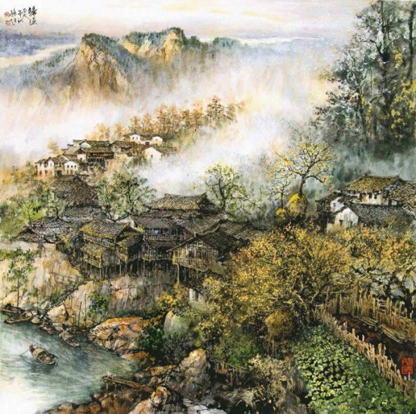 китайский пезаж - китайский пейзаж - оригинал