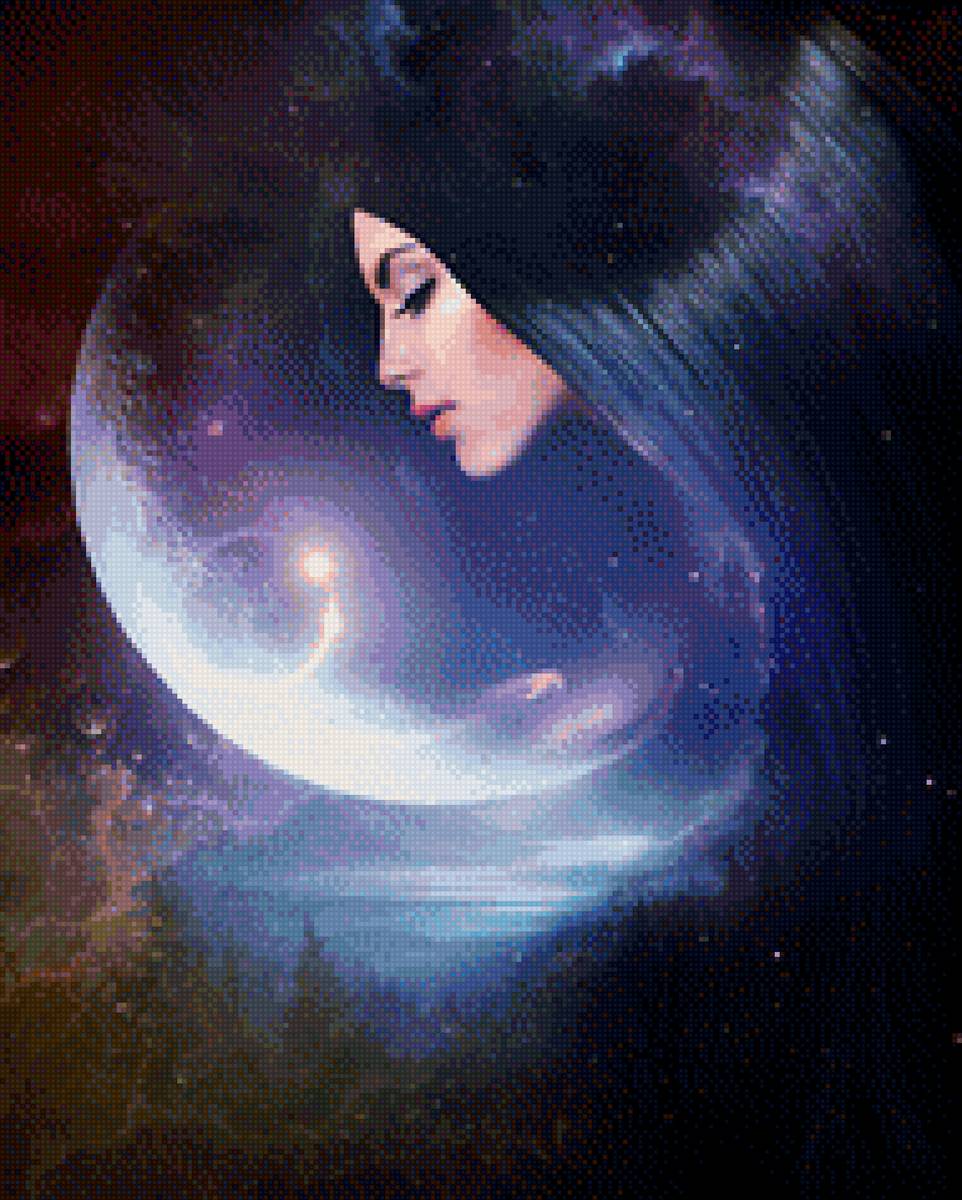 полнолуние - девушка, луна, мистика, ведьма, лес, ночь - предпросмотр