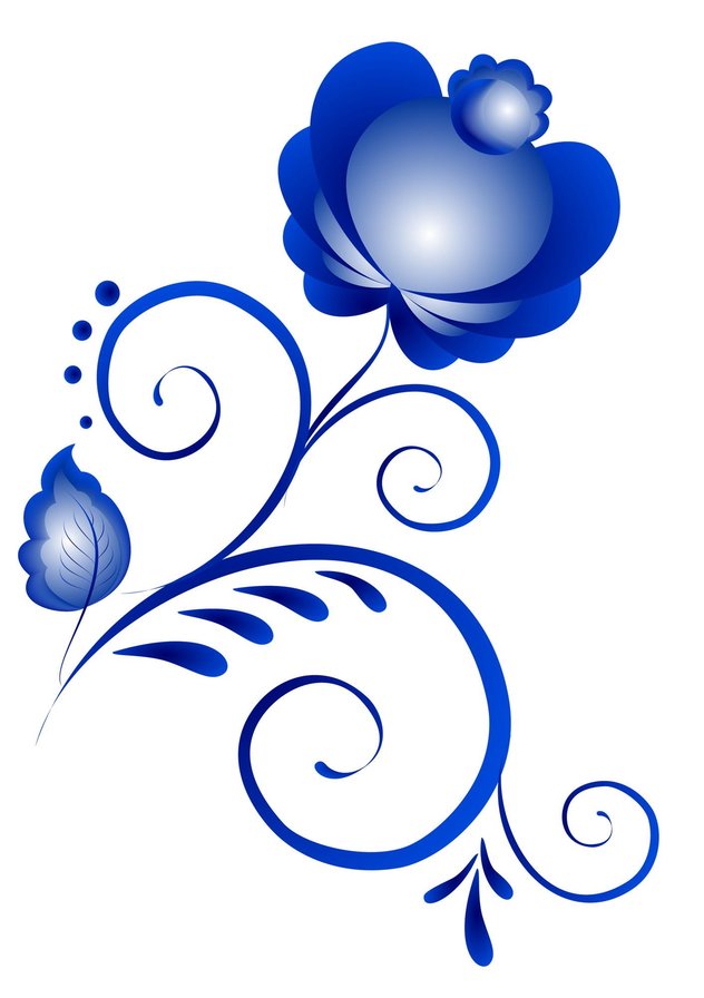 Гжель - цветок, гжель - оригинал