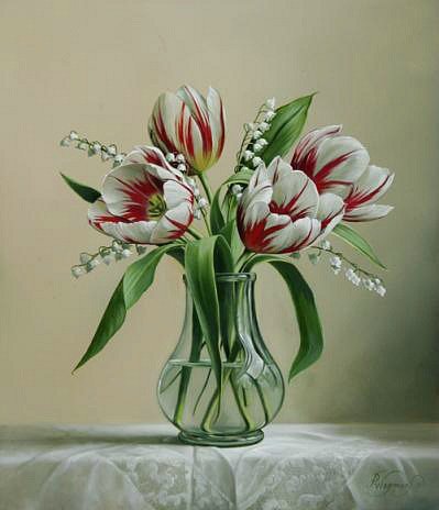 tulipány,váza - оригинал