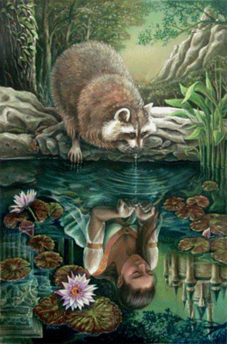 заколдованная принцесса - сказка, отражение - предпросмотр