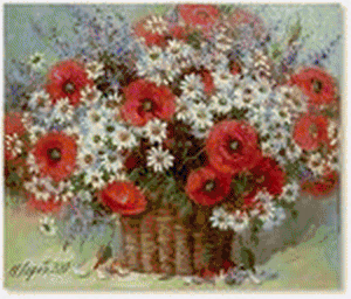 цветы в корзине - предпросмотр